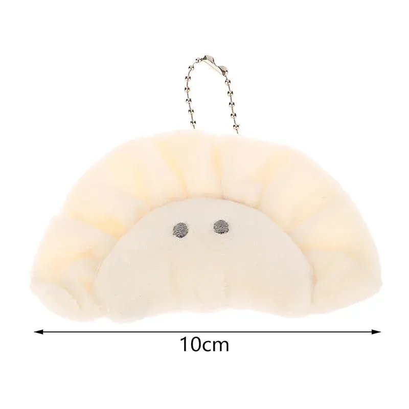 🍥 Adorable Dumpling Plush Keychain 🌟 Soft & Cuddly Bag Buddy for Food Lovers! 🎒✨