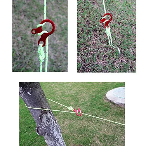 10pcs Aluminum Guyline Wind Rope Buckle Cord Adjuster for Tent,Camping