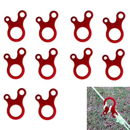 10pcs Aluminum Guyline Wind Rope Buckle Cord Adjuster for Tent,Camping