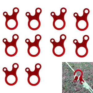 10pcs Aluminum Guyline Wind Rope Buckle Cord Adjuster for Tent,Camping