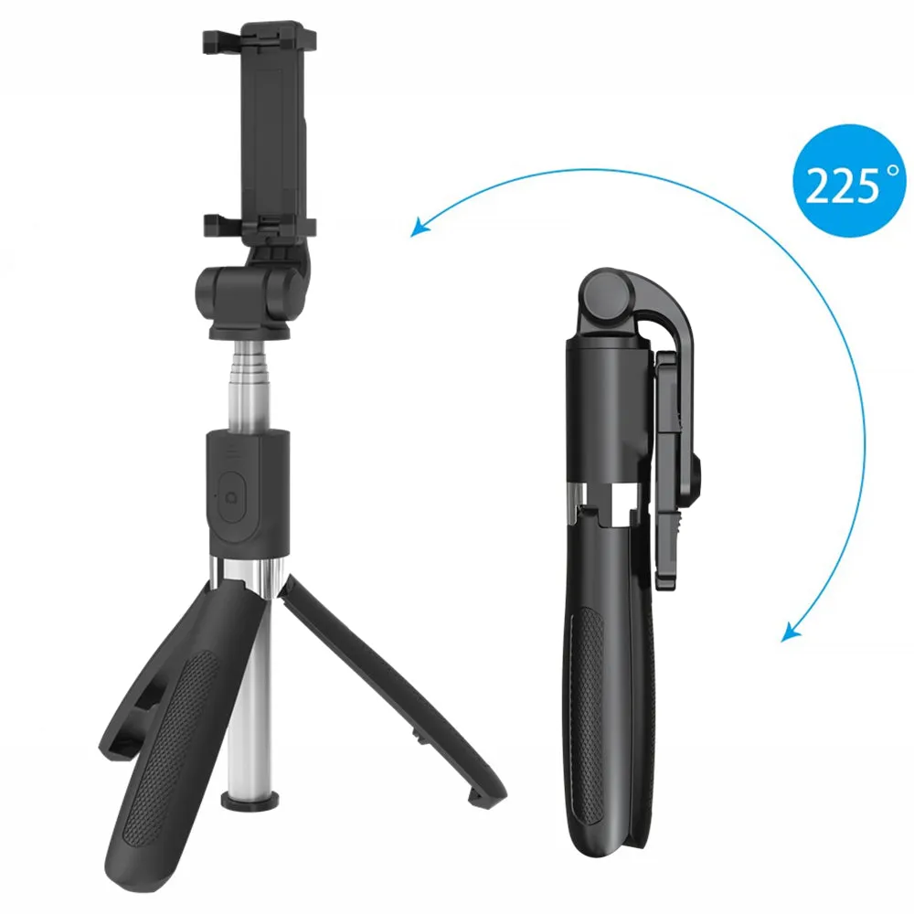 2-in-1 Foldable Monopod and Tripod with Remote Control Shutter Fill Light
