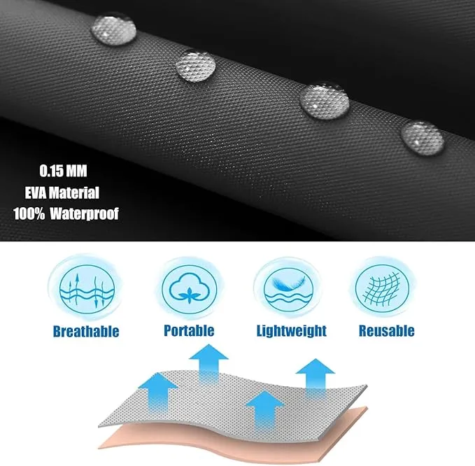 2 Pack Rain Ponchos for Kids, Reusable Kids Rain Jacket with Hood Waterproof Raincoats for Boys and Girls
