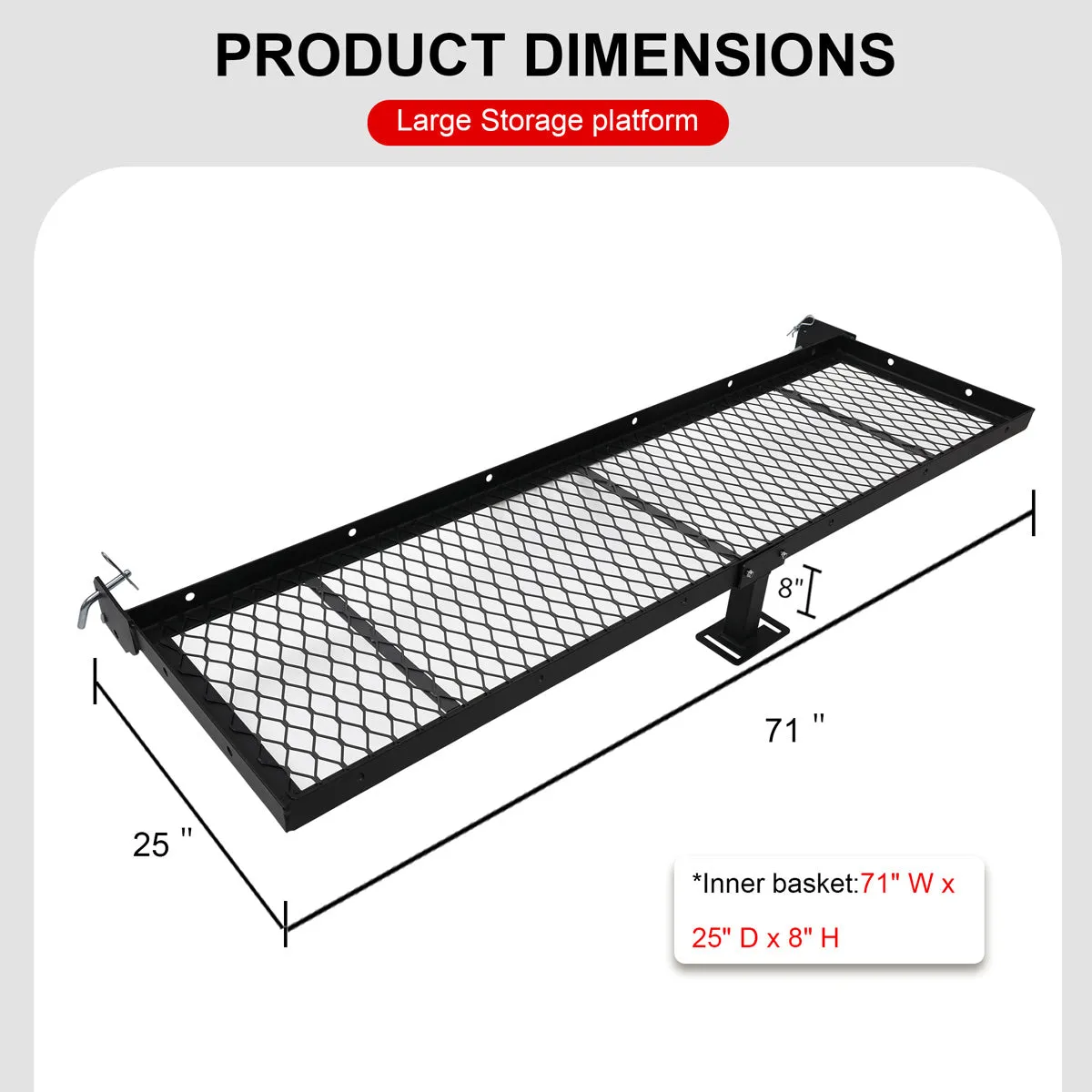200 LB RV Bumper Rack, Cargo Carrier for Bikes and Luggage