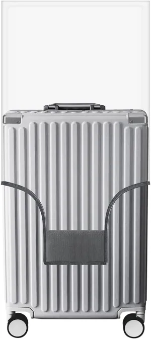 24 Inch Dust-proof See Through Luggage Cover Protector Bag PVC Full Clear Suitcase Cover Protectors Waterproof Transparent Travel Luggage Sleeve (24"=20.5" H x 17.5" L x 10.5" W)