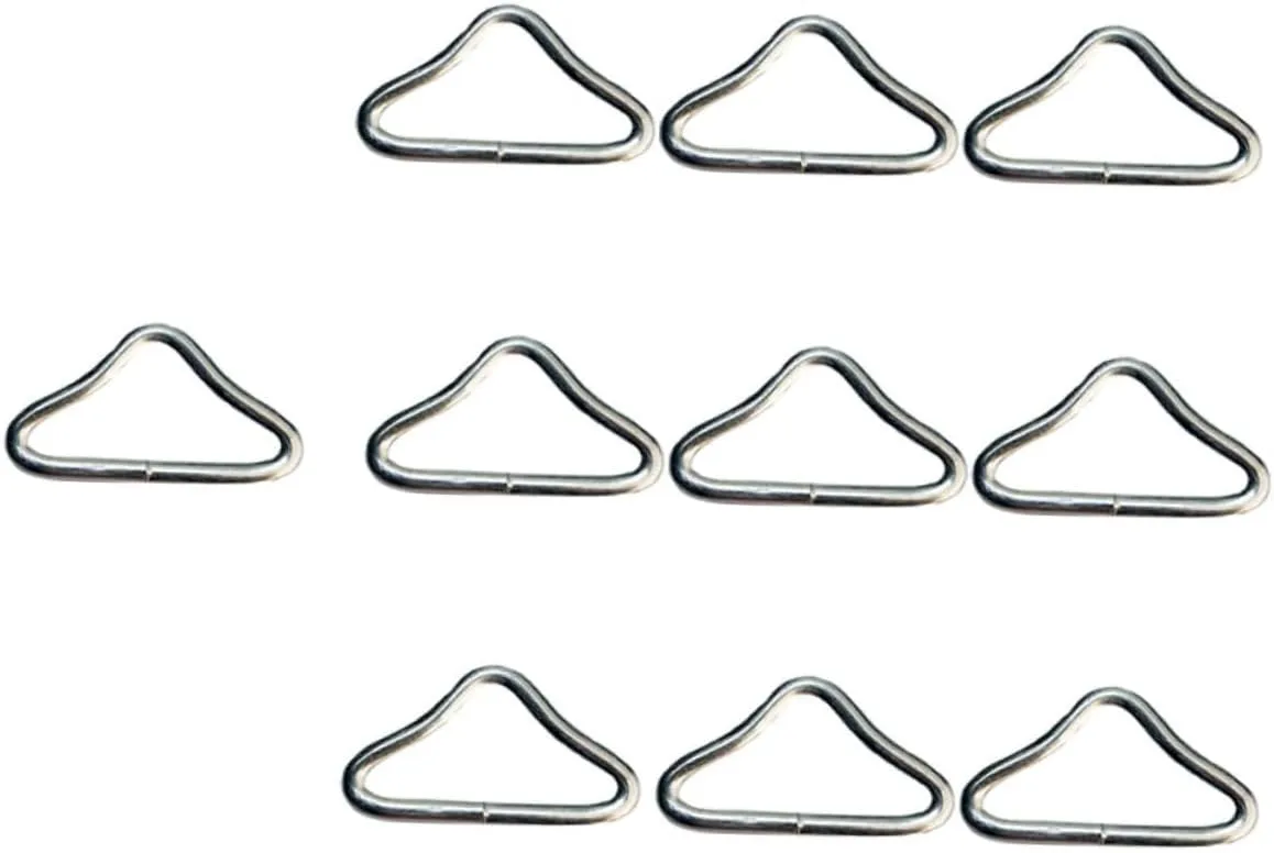 30Pcs Durable Triangle Rings for Trampoline Replacement Parts Lightweight Weather Resistant V Rings for Outdoor Gear Camping Hunting and Survival Kits