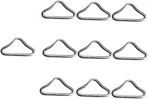 30Pcs Durable Triangle Rings for Trampoline Replacement Parts Lightweight Weather Resistant V Rings for Outdoor Gear Camping Hunting and Survival Kits