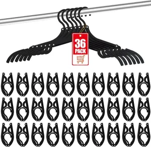 36 Pcs Travel Hangers Cruise Ship Essentials Portable Folding Clothes Hangers Travel Accessories Foldable Clothes Drying Rack