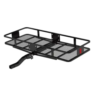 500 LB Foldable Hitch Cargo Carrier, Heavy-Duty Steel Luggage Basket, 60'' x 20'', Fits 2'' Recevier