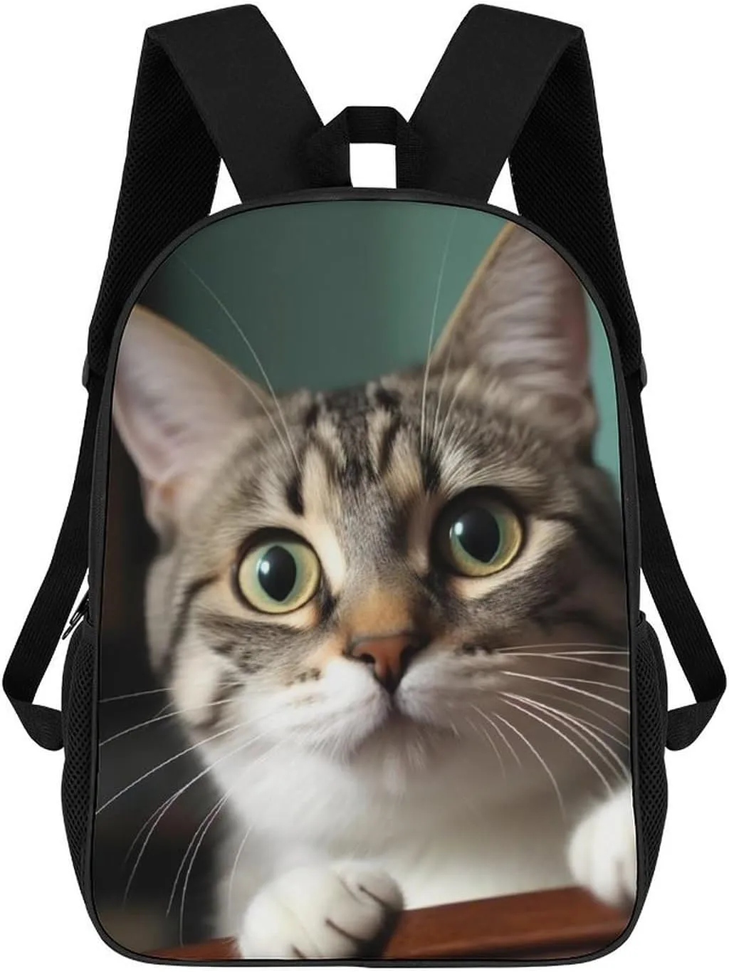 A Curious Cat Laptop Backpack 17 Inch for Women Men Travel Backpacks for Women Men Laptop Bag Fashion Casual Daypack