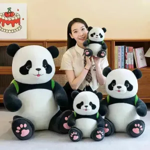Adorable Panda Frog Backpack Plush Toy