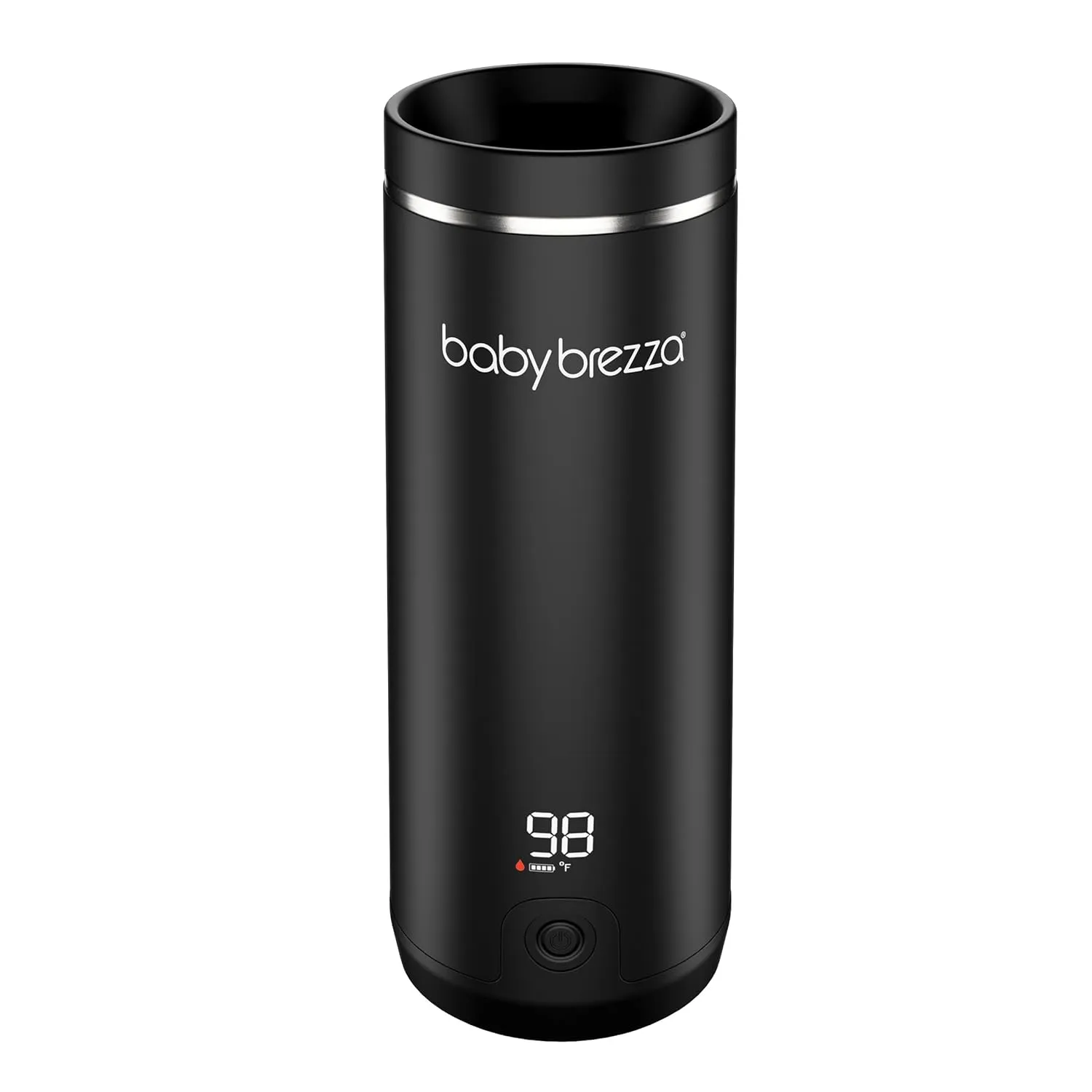 Baby Brezza Superfast Portable Baby Bottle Warmer – 67% Faster - Travel Breastmilk Warmer and Formula Warmer - Safe, Even Heating - Up to 9oz - No Adapters, Black