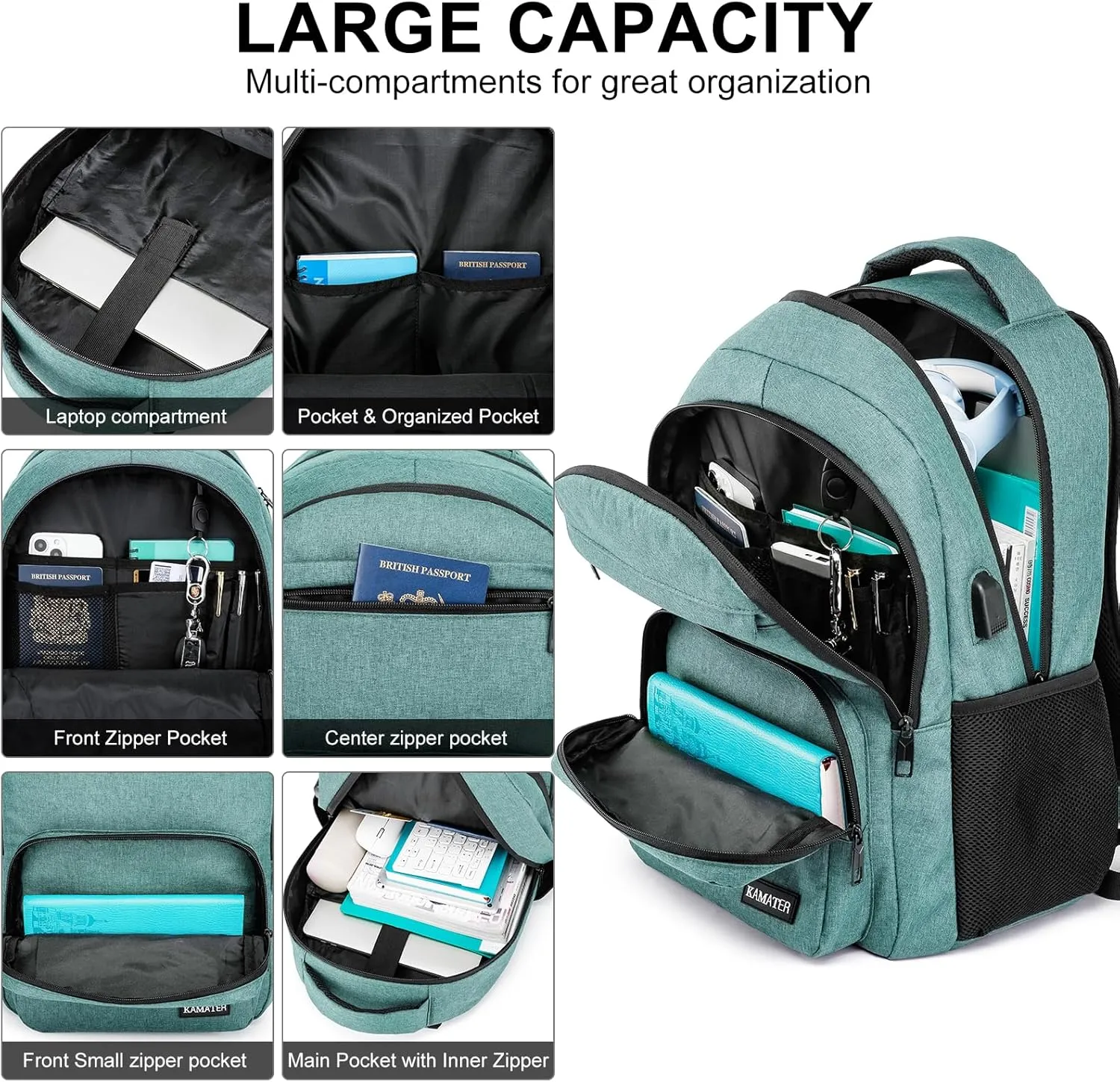 Backpack for School, college BackPack for Teens,Students, with 15.6 inch Laptop SleeveBack Pack for Boys, Large Computer Back Pack with Compartments for Men & Women