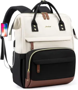 Backpack for Women 17 Inch Laptop Backpack Work Business Backpacks Purse Waterproof Computer College Carry on Backpacks Nurse Bag Backbag Casual Daypack for Travel Black