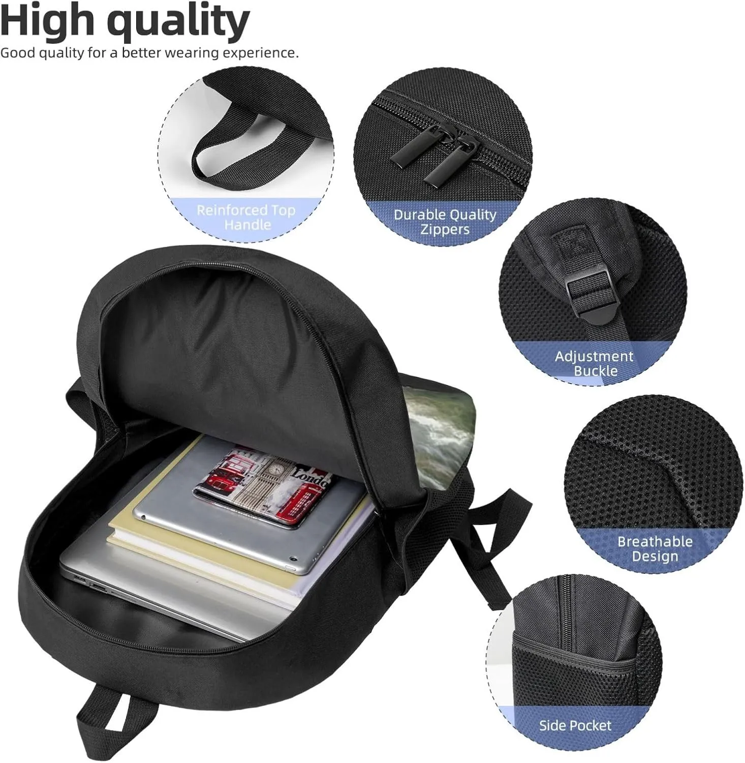 Backpack Travel Laptop Backpack for Men Women Age of Discovery Ship Computer Backpacks 17 inch Casual Daypack