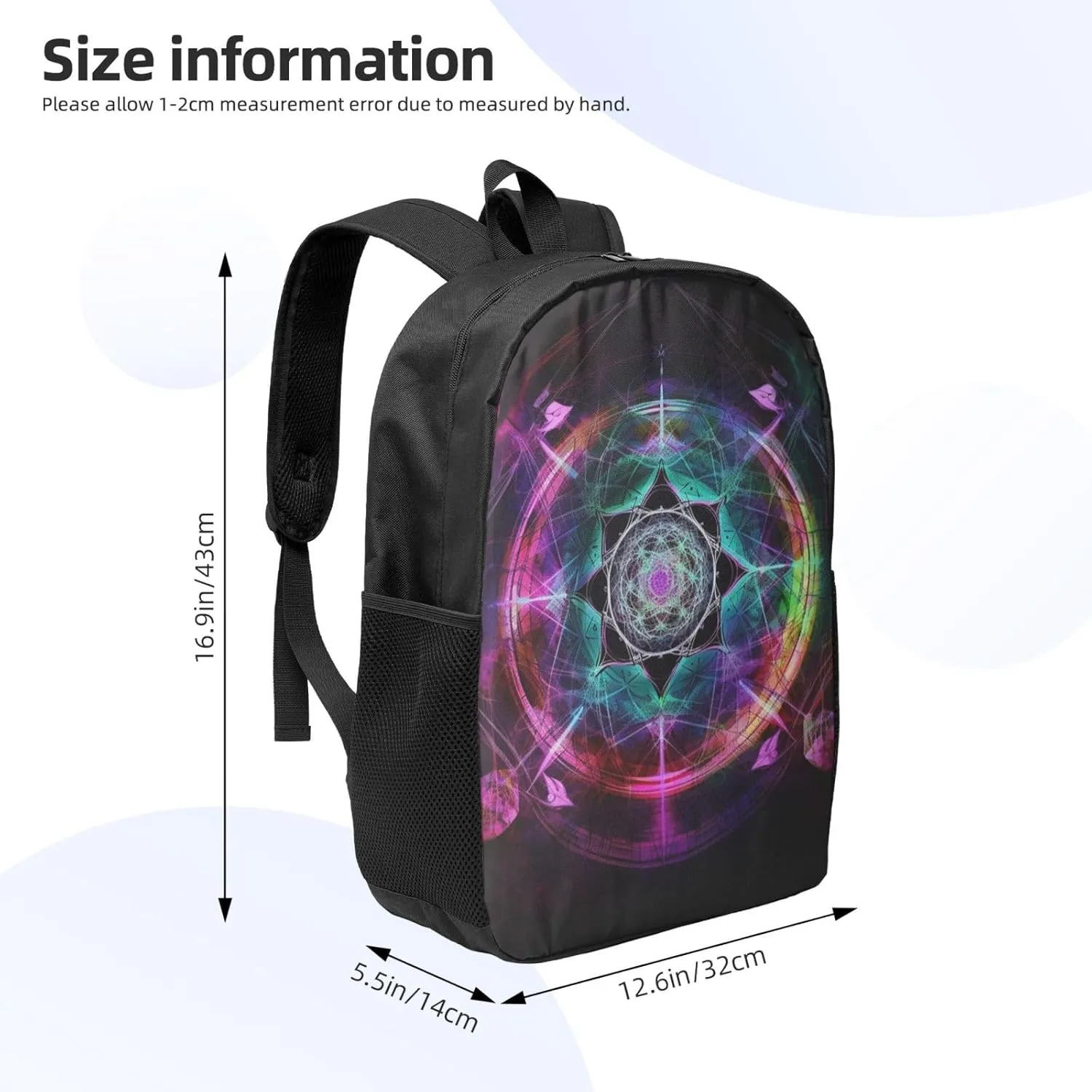 Backpack Travel Laptop Backpack for Men Women Art Colorful Computer Backpacks 17 inch Casual Daypack