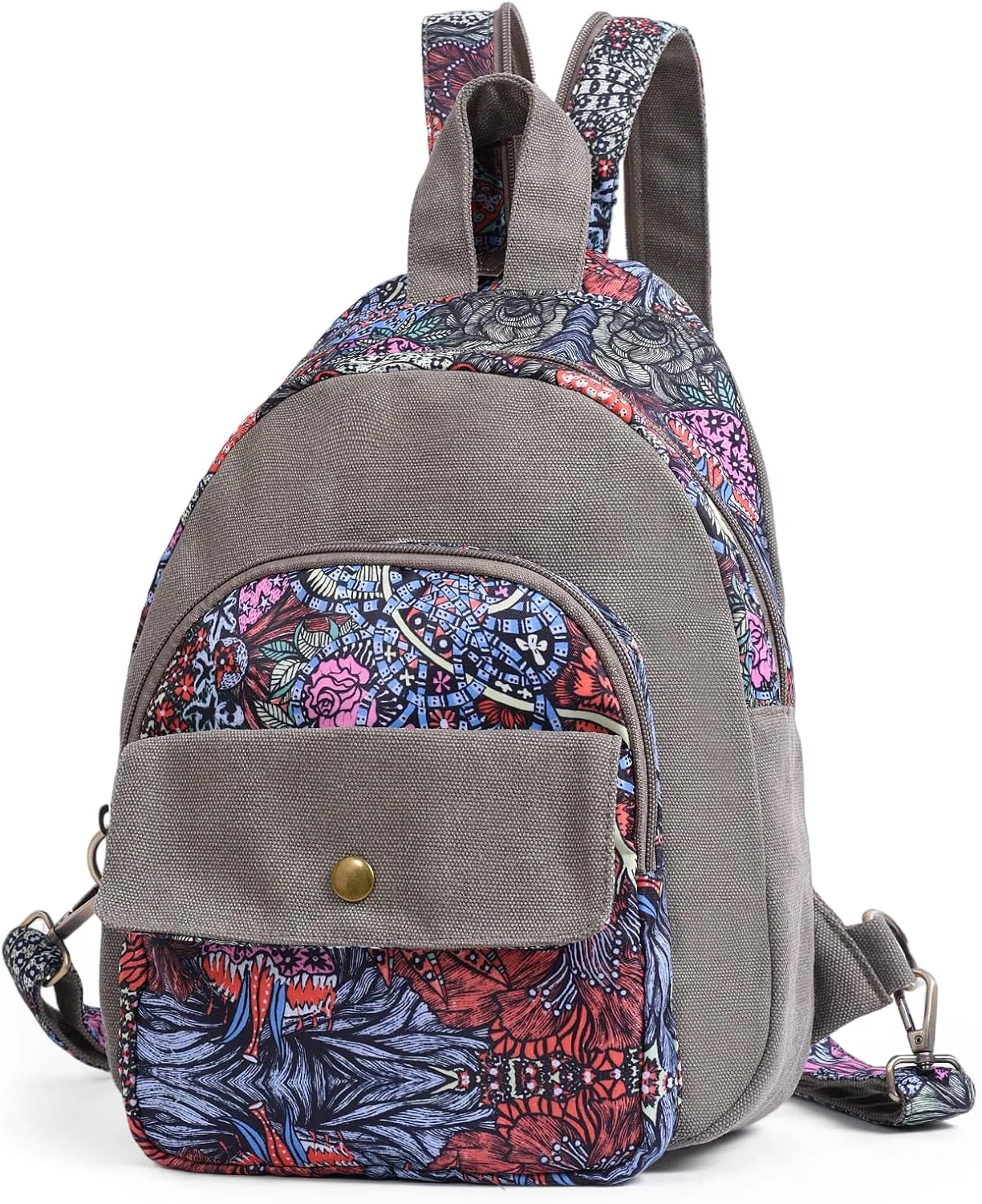 Black Butterfly Premium Backpack for Women, Crossbody Sling Backpack Sling Bag, Travel Hiking Chest Bag Daypack (Dark Grey)