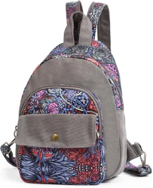 Black Butterfly Premium Backpack for Women, Crossbody Sling Backpack Sling Bag, Travel Hiking Chest Bag Daypack (Dark Grey)