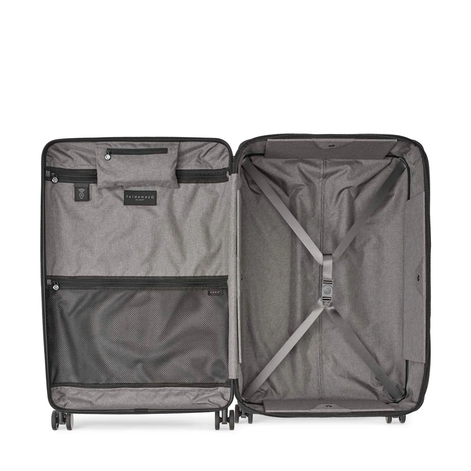 Black foldable large check in trolley senz° foldaway large check in trolley