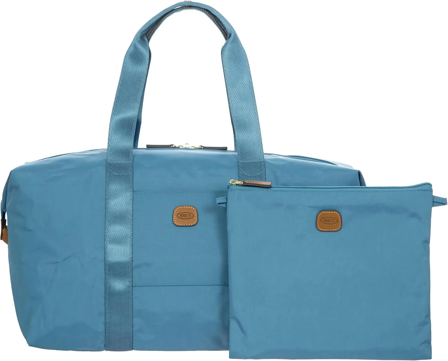 Bric's X-Bag/X-Travel 2.0 Folding Duffel Bag - 18" Carry On and Overnight Travel Bag - Sky