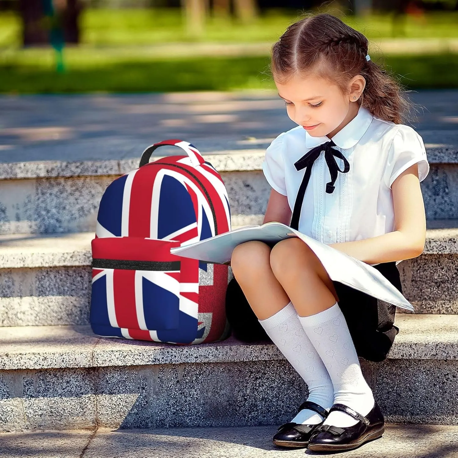 British Flag Backpacks For Women Men,Travel Laptop Back Pack 16.5 Inch,Work Bag Personal Item Book Bags