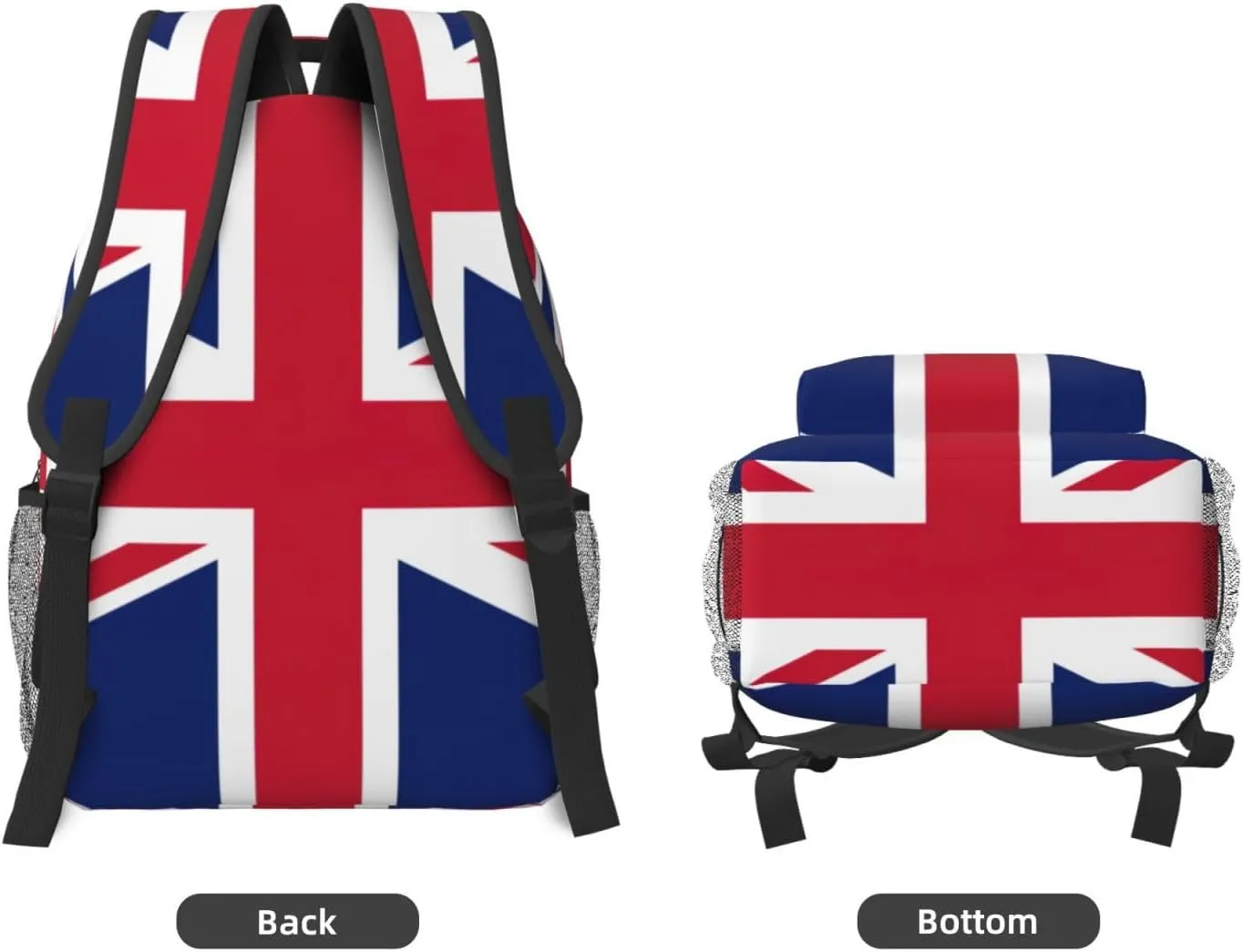 British Flag Backpacks For Women Men,Travel Laptop Back Pack 16.5 Inch,Work Bag Personal Item Book Bags