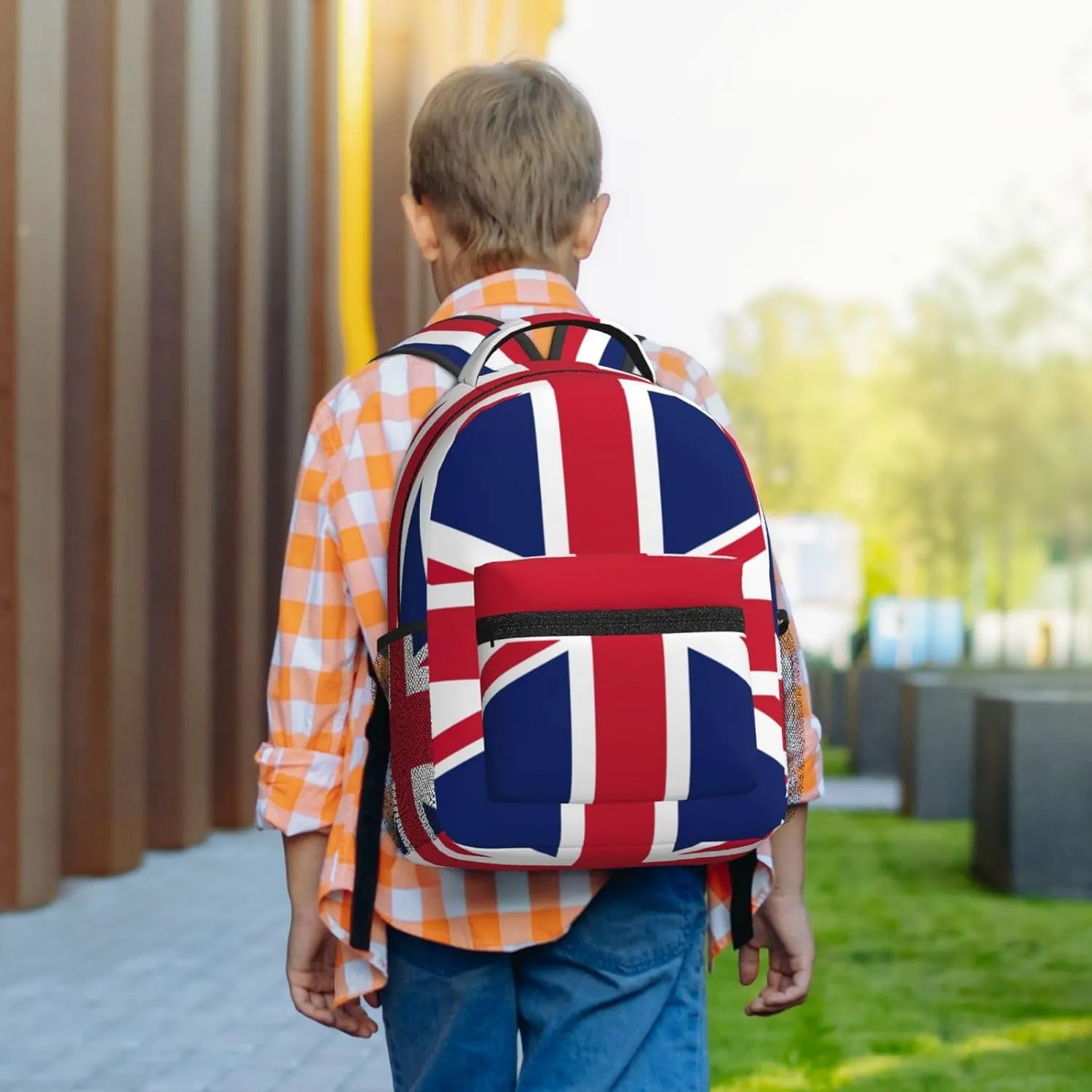 British Flag Backpacks For Women Men,Travel Laptop Back Pack 16.5 Inch,Work Bag Personal Item Book Bags