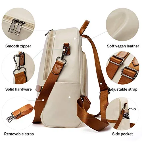 BROMEN Anti-theft Leather Backpack Purse