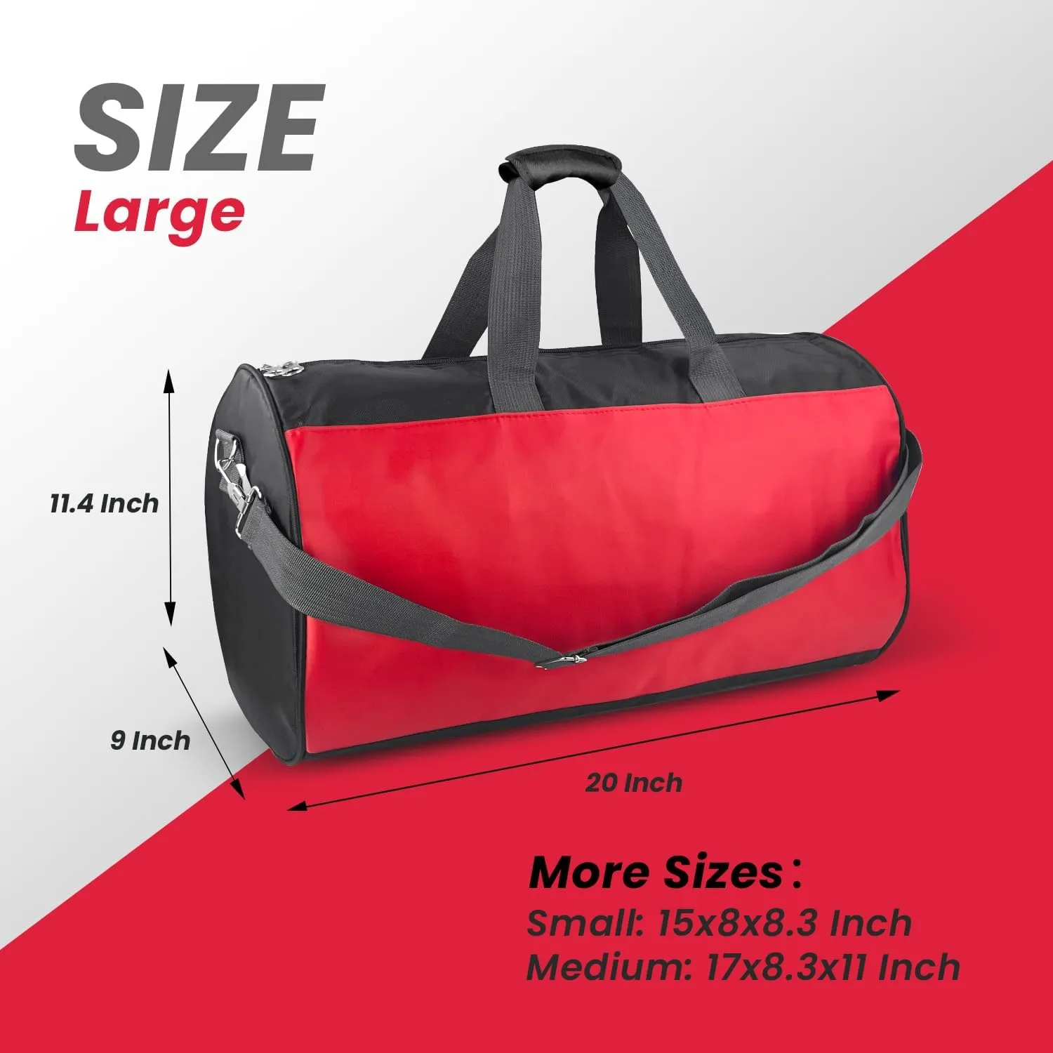 C&F BOGMOST Travel Duffel Bag Large Foldable Waterproof Gym Bag for Gym Beach Swim Bag Men Women Duffle Bag Lightweight Oxford Cloth Sports Bag -Red