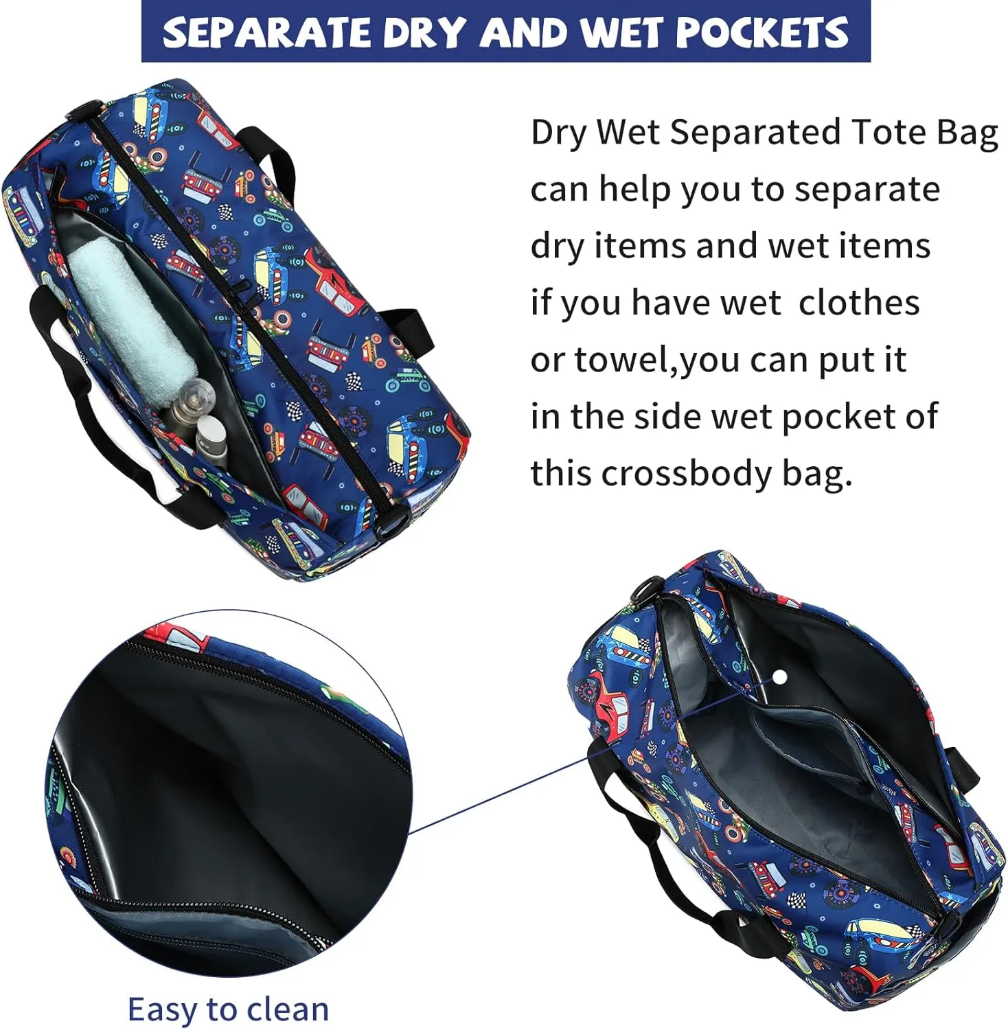 CAMTOP Kids Duffel Bag Boys Overnight Bag Small Weekender Carry-On Tote for Travel Gym Sport