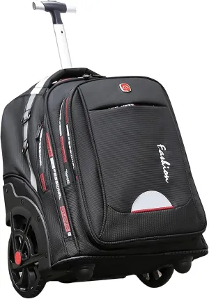 CAOTW&YH Adult Waterproof Rolling Backpack,Large Wheeled Laptop Backpack,College Students Travel and Commute, Business Backpacks with Wheels(22inch, Black)
