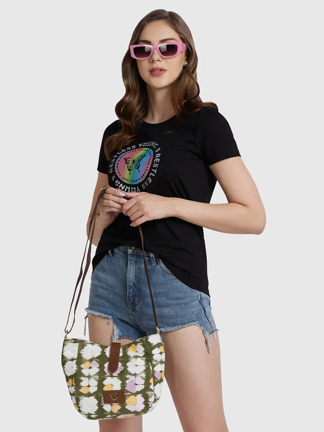 Caprese Enora Medium Olive Crossbody Bag
