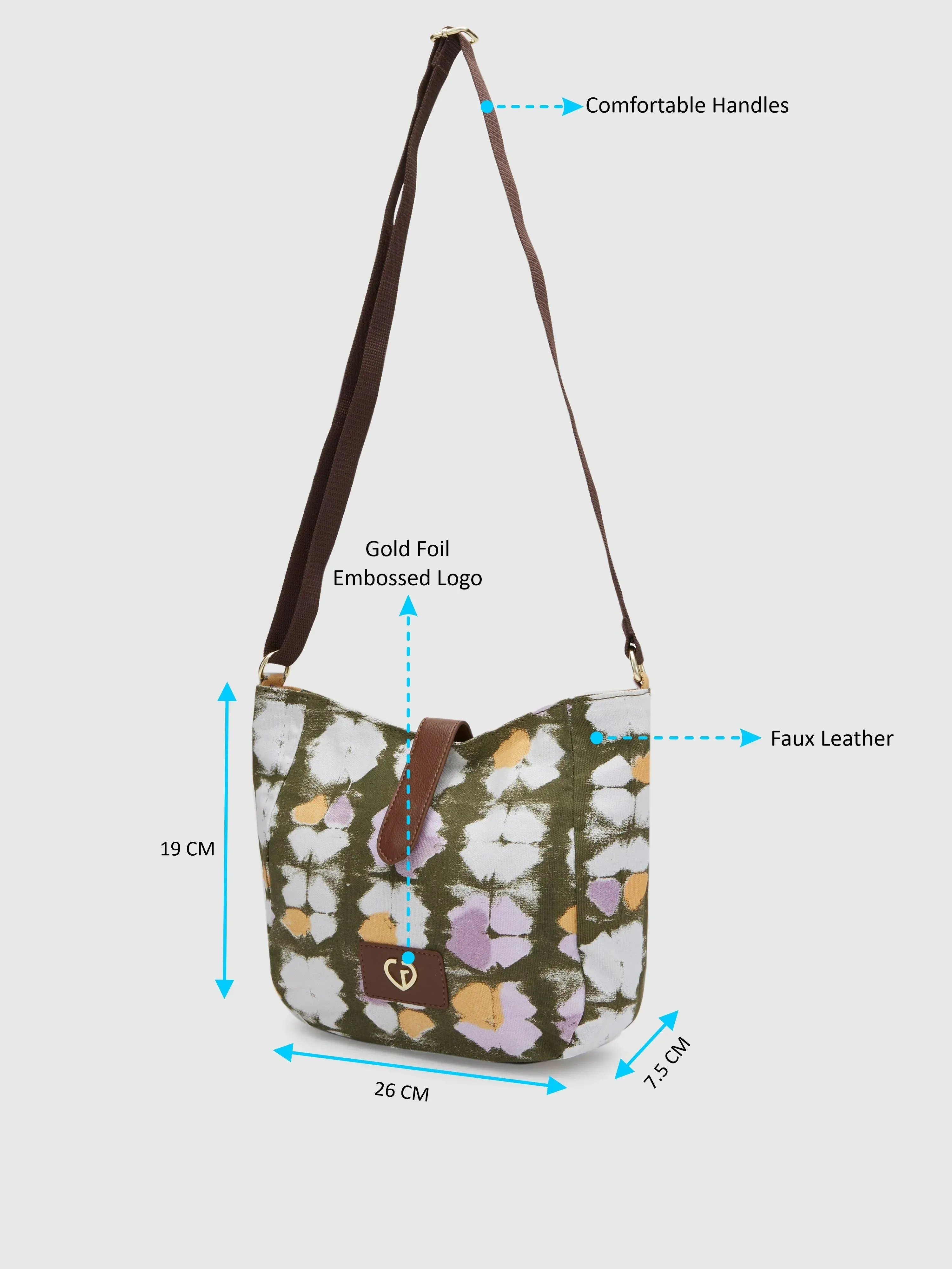 Caprese Enora Medium Olive Crossbody Bag