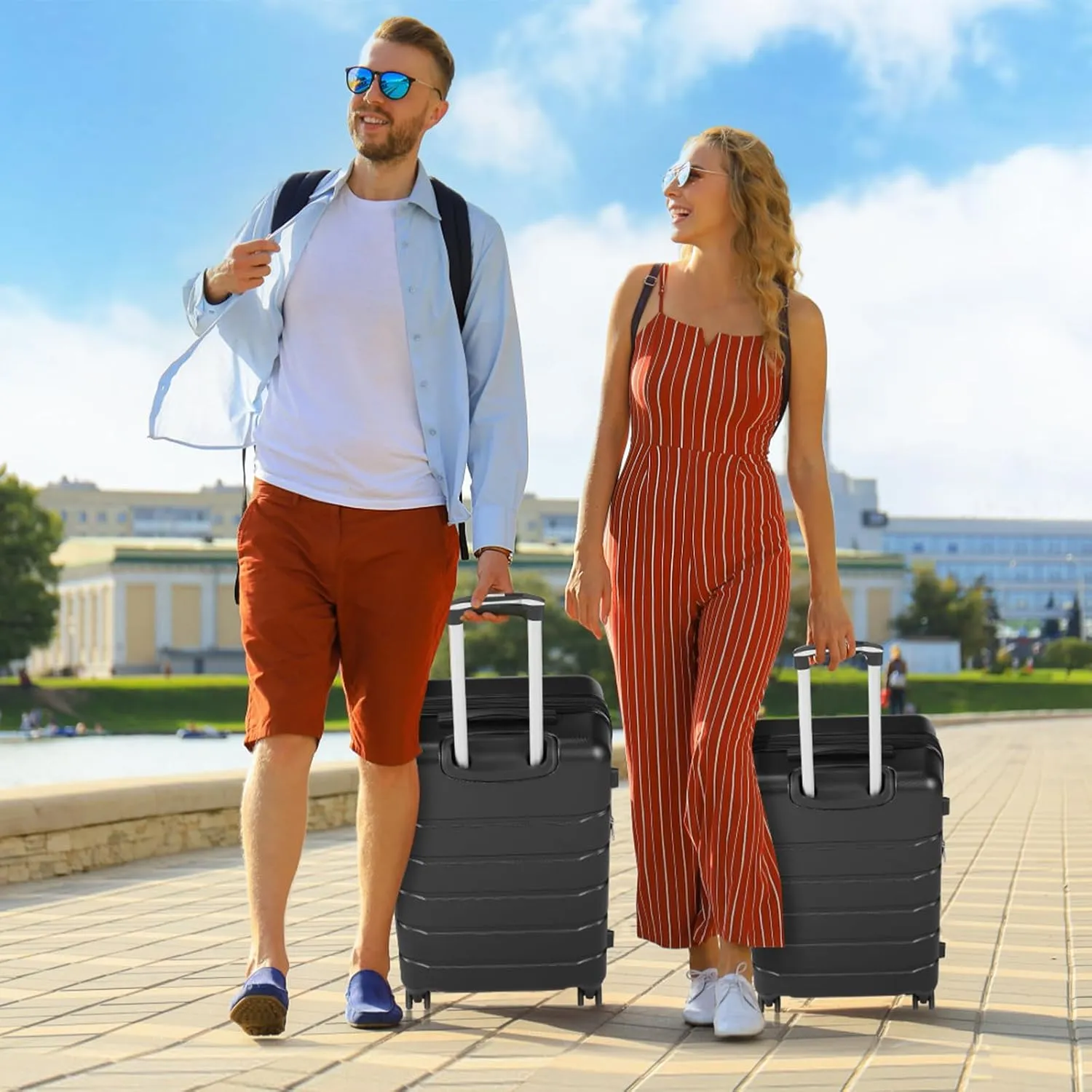 Carry-On Luggage, 20 inch Hard Shell Rolling Suitcase for Travel Expandable Lightweight with Spinner Wheels TSA Lock