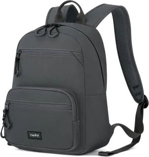Carry On Travel Backpack For Men Women, 13 Inch Small Mini Work Bag Personal Item Backpacks, Camping Back Pack Lightweight Hiking Daypack For Office Nurse Commuter (Dark Gray)