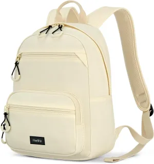 Carry On Travel Backpack For Men Women, 13 Inch Small Mini Work Bag Personal Item Backpacks, Camping Back Pack Lightweight Hiking Daypack For Office Nurse Commuter (Offwhite)