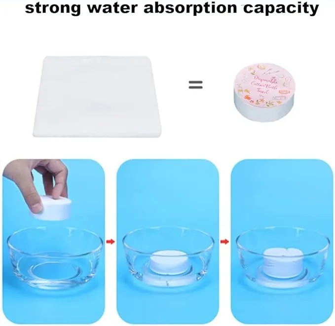 Coldcool Disposable Cotton Bath Towels, 55 x 27 inch Large Compressed Towel, Portable Light and Reusable, Suitable for Hiking, Camping, Beach, Swimming and Traveling, 5 Individual Pack