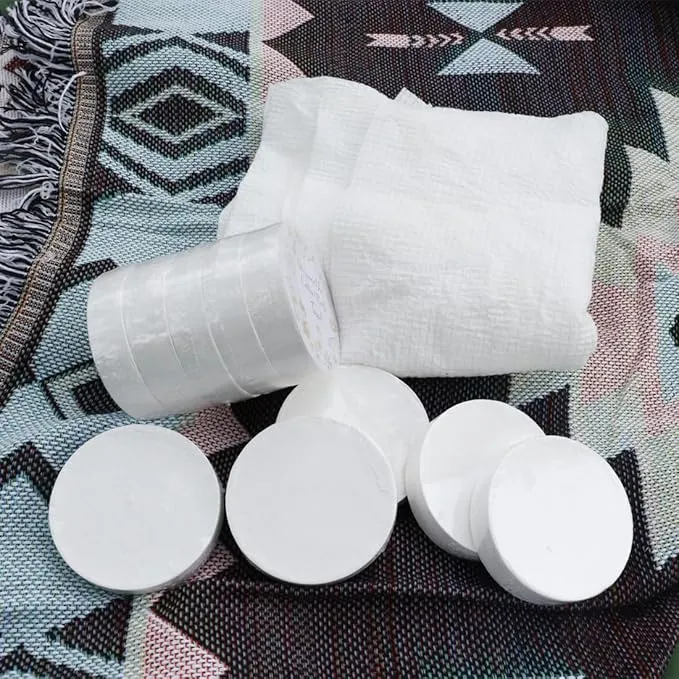 Coldcool Disposable Cotton Bath Towels, 55 x 27 inch Large Compressed Towel, Portable Light and Reusable, Suitable for Hiking, Camping, Beach, Swimming and Traveling, 5 Individual Pack