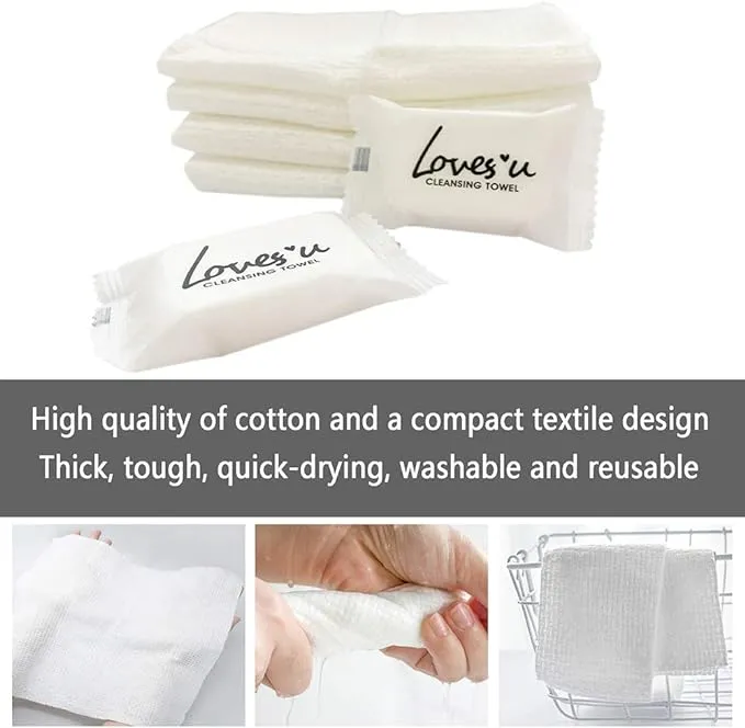 Compressed Towel Tablets Disposable Portable Towel for Outdoor Travel Camping Hiking Sport Hotel Beauty Salon Soft Durable Reusable Thicker Style