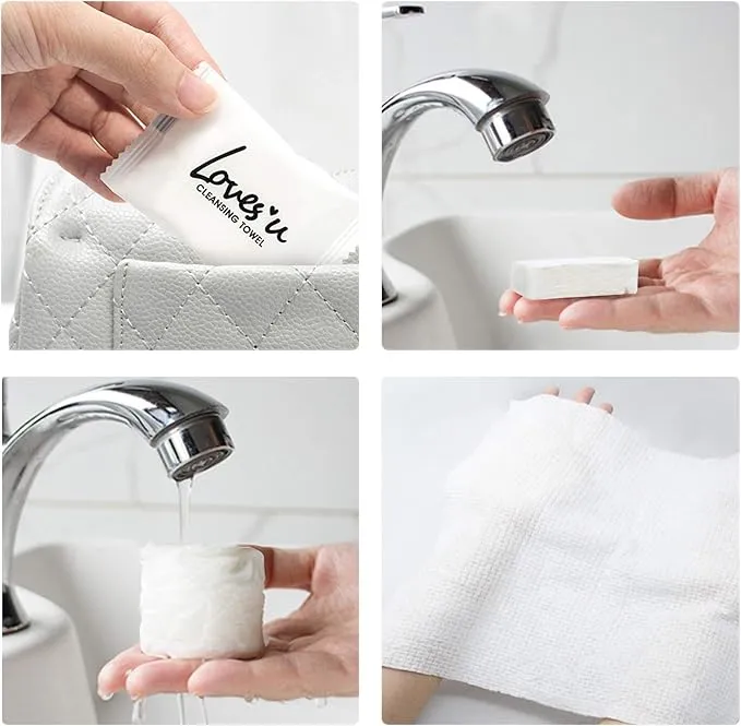 Compressed Towel Tablets Disposable Portable Towel for Outdoor Travel Camping Hiking Sport Hotel Beauty Salon Soft Durable Reusable Thicker Style