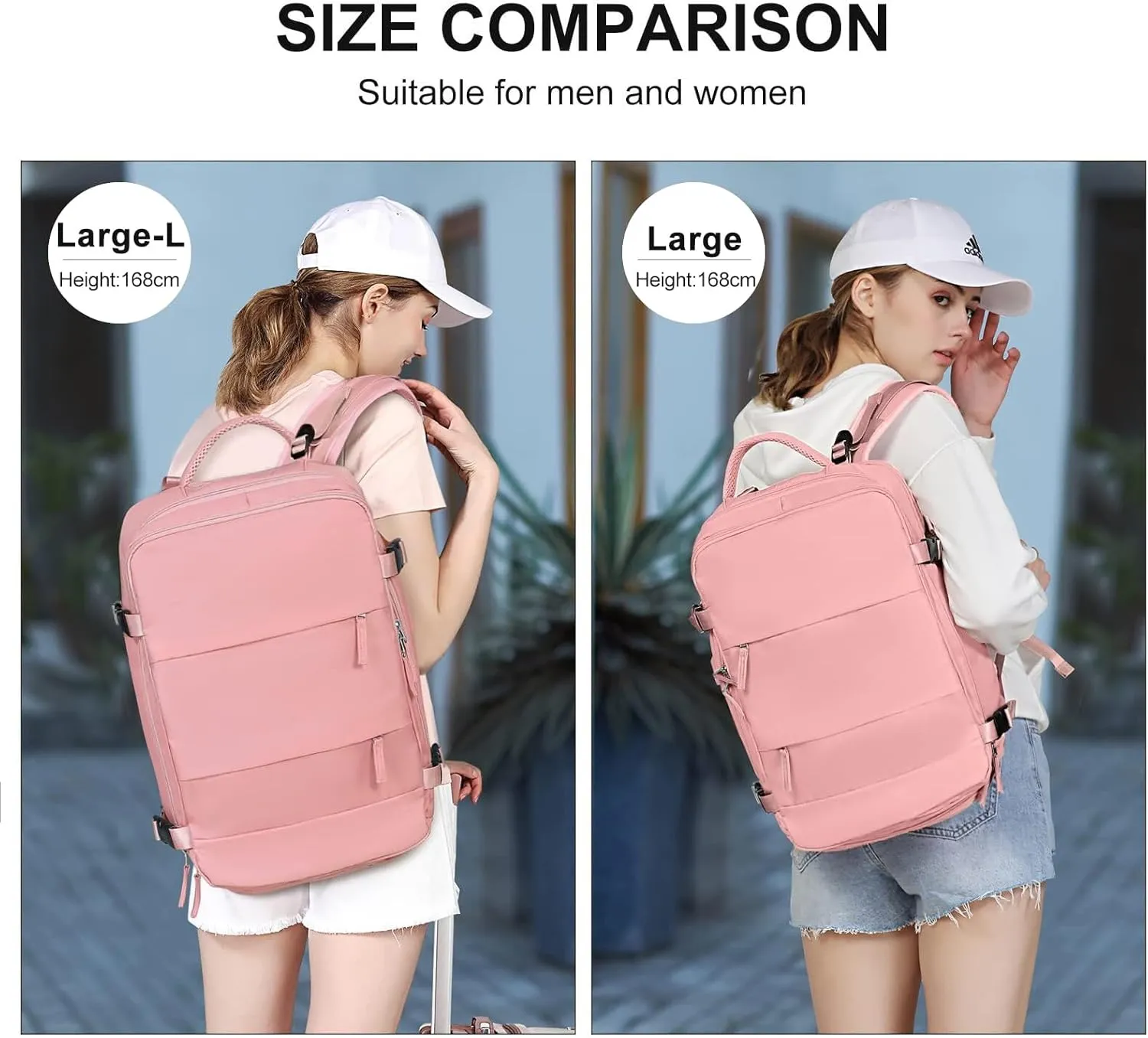coowoz Large Travel Backpack For Women Men,Carry On Backpack,Hiking Backpack Waterproof Outdoor Sports Rucksack Casual Daypack Travel Essentials