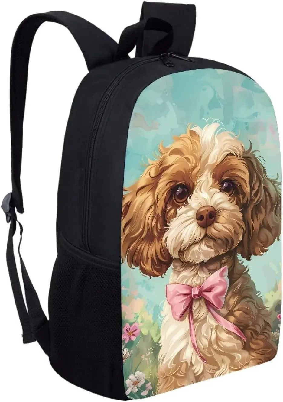 Cozeyat Cute Dog Design Large Capacity Backpack for Primary Students,Durable School Bag with Zipper for Boy Girls,Outdoor Travel Storage Bags