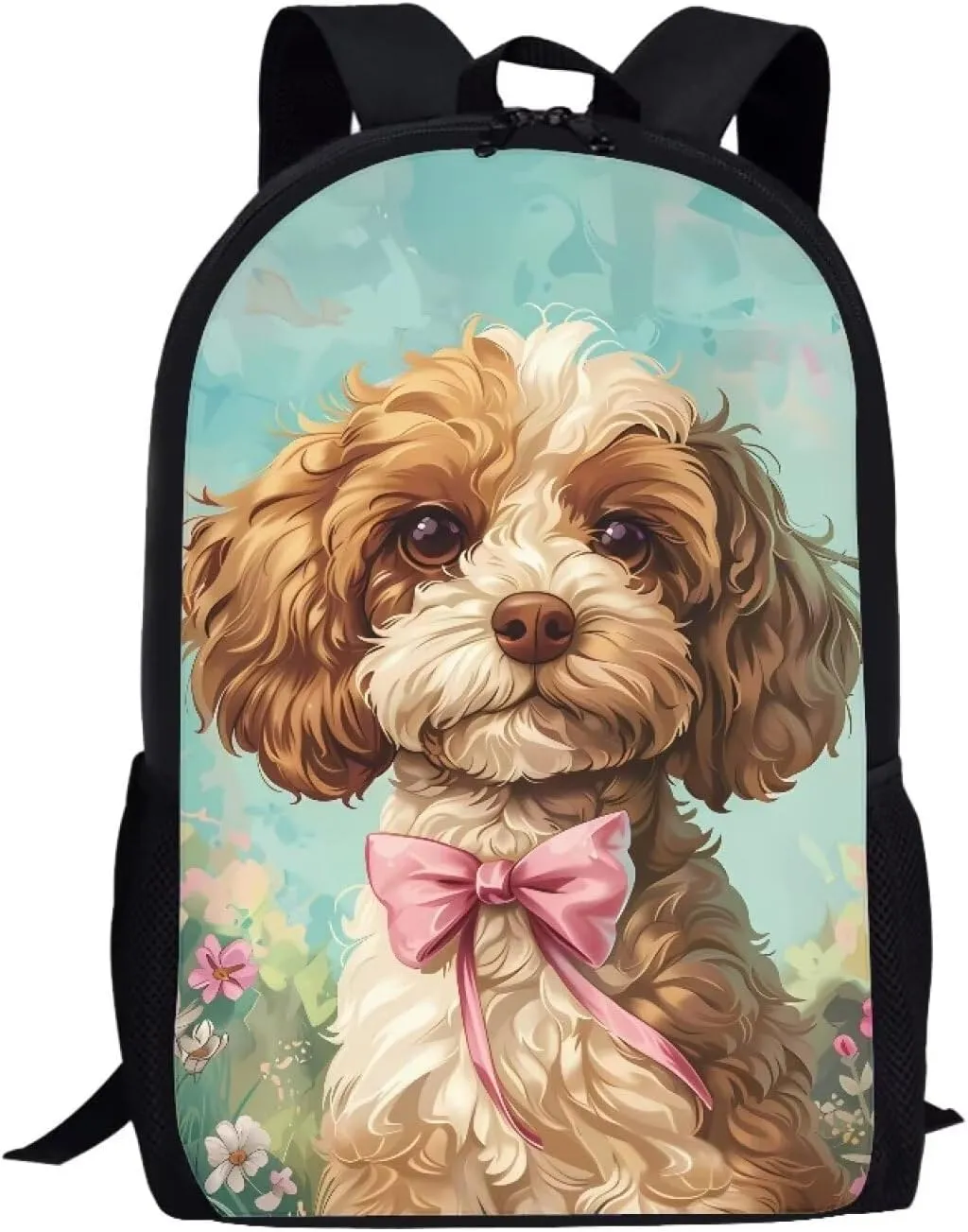 Cozeyat Cute Dog Design Large Capacity Backpack for Primary Students,Durable School Bag with Zipper for Boy Girls,Outdoor Travel Storage Bags