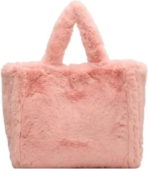 Cute Plush Furry Shoulder Bag Winter Faux Fur Soft Fuzzy Large Hobo Handbag Purse Fluffy Tote Bag for Women