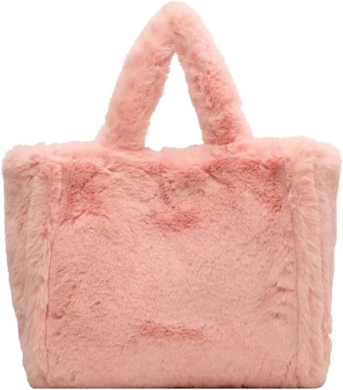 Cute Plush Furry Shoulder Bag Winter Faux Fur Soft Fuzzy Large Hobo Handbag Purse Fluffy Tote Bag for Women