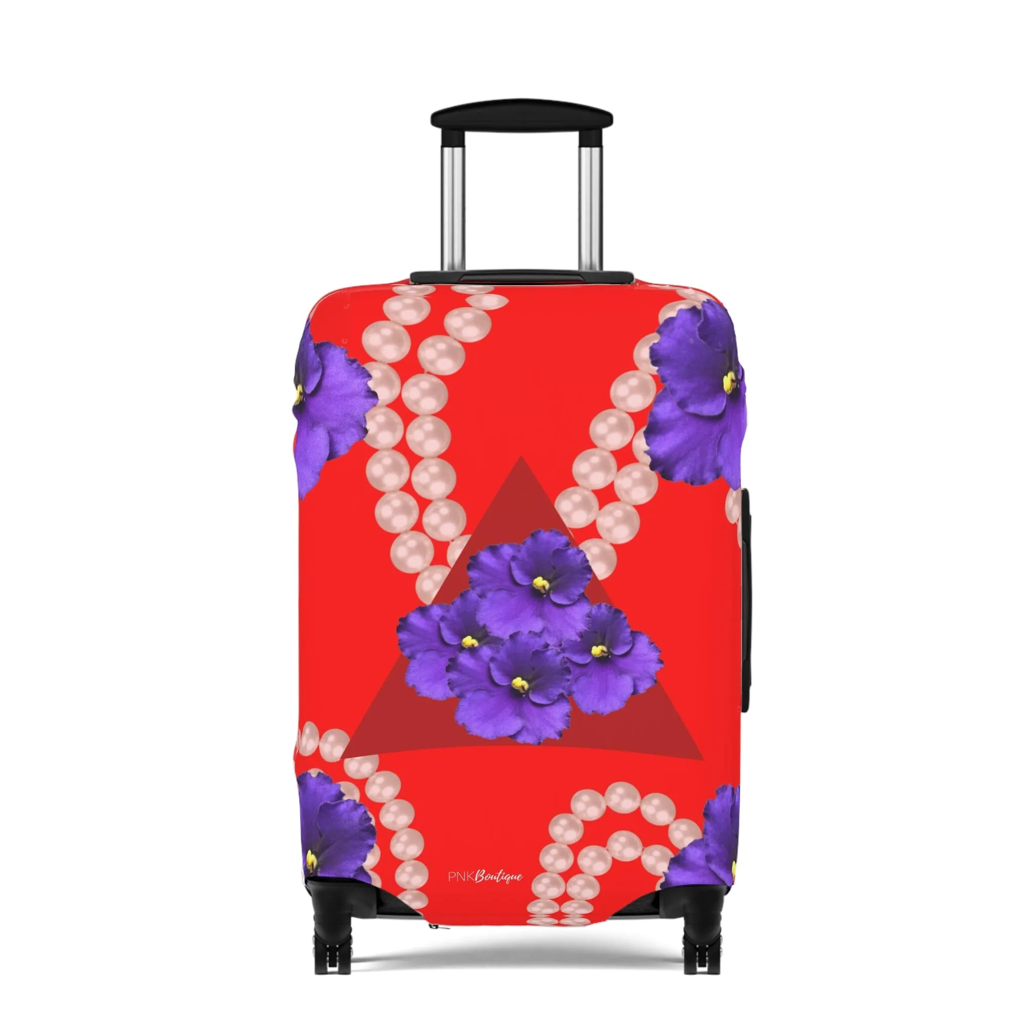 Delta Red and White Personalized Luggage Cover
