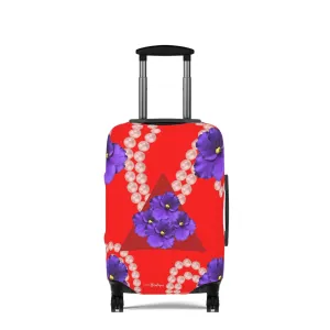 Delta Red and White Personalized Luggage Cover