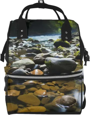 Diaper Bag Backpack Stream stones Nappy Backpack Maternity Baby Nappy Bag Changing Bags for Travel