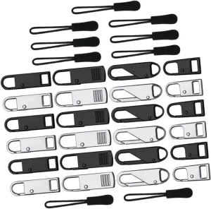 DOITOOL 1 Set Detachable Zipper Pullers DIY Sewing Accessories for Bags Luggage Clothing Repairs Sturdy Zipper Extenders with Box for Tailors Creative Projects
