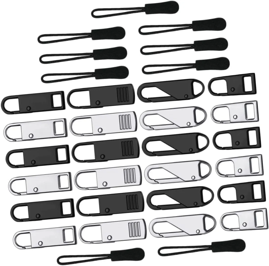 DOITOOL 1 Set Detachable Zipper Pullers DIY Sewing Accessories for Bags Luggage Clothing Repairs Sturdy Zipper Extenders with Box for Tailors Creative Projects