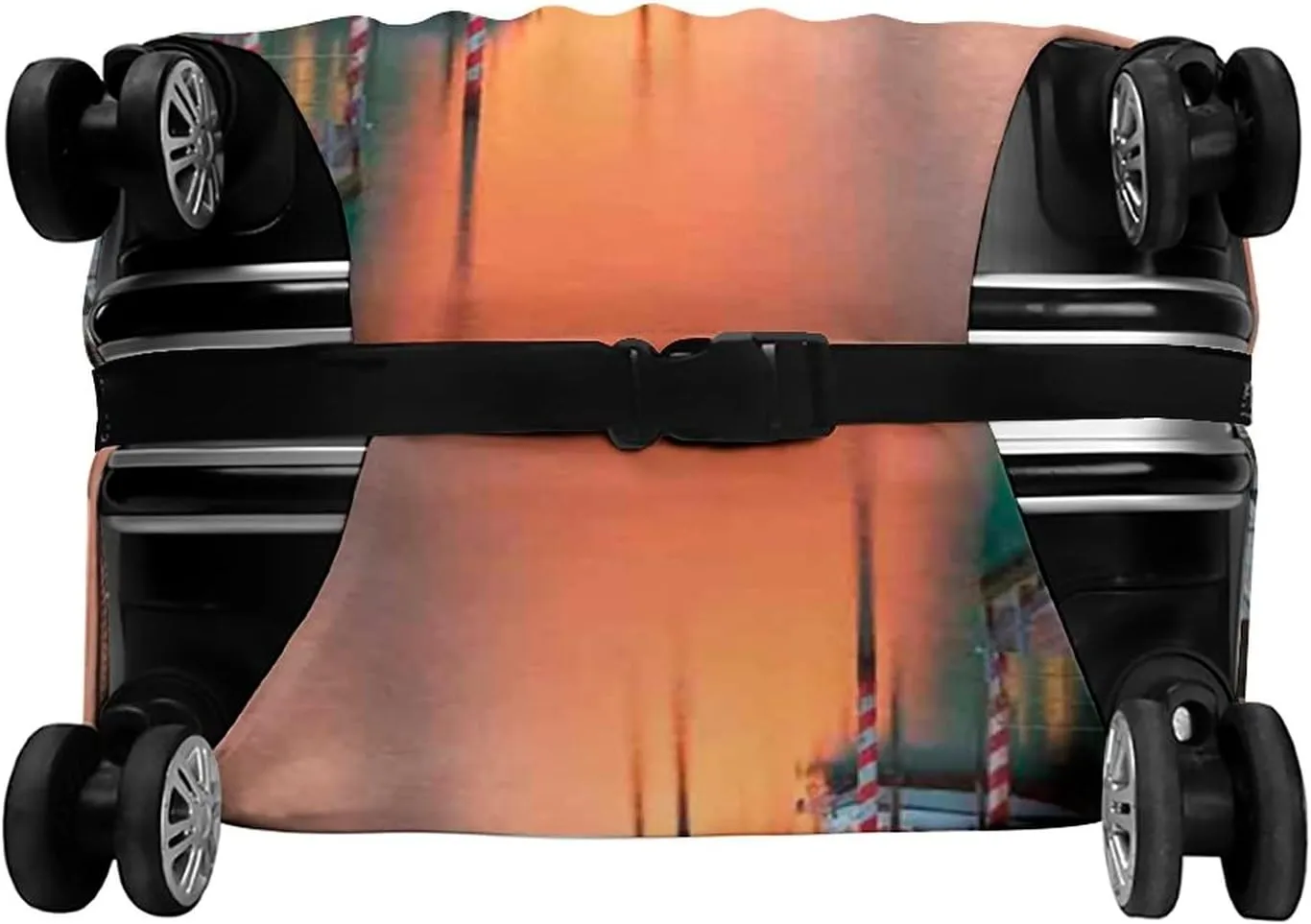 Double-sided Printed Luggage Cover, Cityscape Elastic Travel Luggage Cover, Grand Canal in Venice Horizon European Town International, Fits 19-21 Inch Luggage, Great For Vacation Travel, Multi